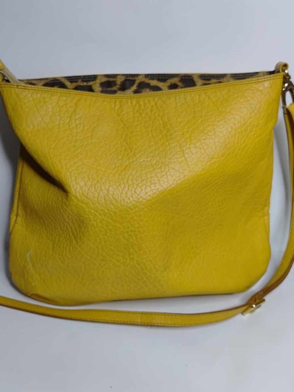 Plinio Visona yellow leather Italy shoulder bag - Picture 3 of 9